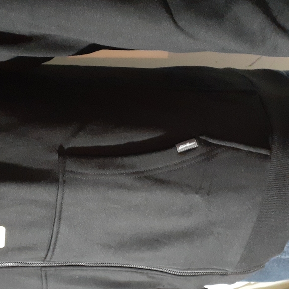 NWT Eddie Bauer Zip Front Hooded Sweatshirt - Small, Medium, XXL - Black - Picture 5 of 7